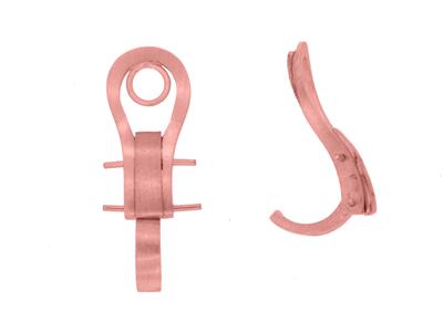Sistema Di Clip Per Orecchini Da 20mm, Oro Rosso 18 Carati. Rif. 7304 -ter, Coppia