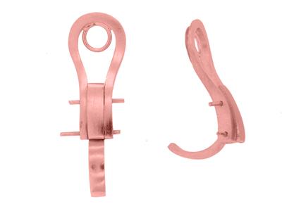 Sistema Di Clip Per Orecchini Da 22mm, Oro Rosso 18 Carati. Rif. 7335 -bis, Il Paio