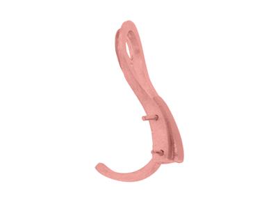 Sistema Di Clip Per Orecchini Da 22mm, Oro Rosso 18 Carati. Rif. 7335 -bis, Il Paio - Immagine Standard - 3