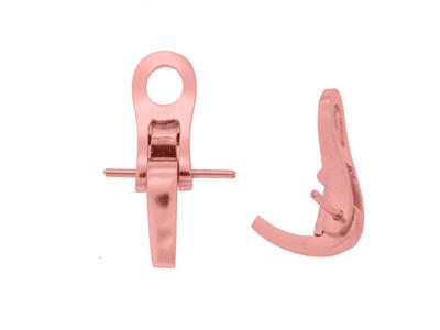 Sistema Per Orecchini A Clip Da 12 Mm, Oro Rosso 18 Carati. Rif. 7349-bis, La Coppia