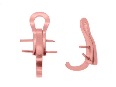 Sistema Per Orecchini A Clip Da 14 Mm, Oro Rosso 18 Carati. Rif. 7329-bis, La Coppia