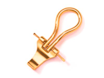 Sistema Auricolare A Clip Con Linguetta Lunga, Oro Rosso 18 Carati. Ref. 154000, La Coppia - Immagine Standard - 1