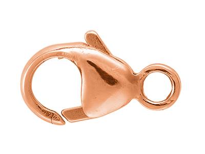 Chiusura A Manetta Bombata Stampatacon Anello Integrato 9 Mm, Oro Ros A 18 Carati. Rif. 17195