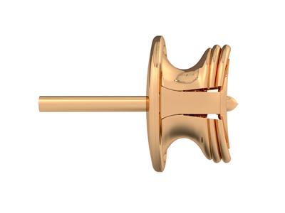 Sistema Orecchini Evm, 6,3 Mm, Oro Rosa 18 Carati. Rif. 07480, Pezzo - Immagine Standard - 2