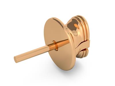 Sistema Orecchini Evm, 7 Mm, Oro Rosa 18 Carati. Rif. 07481, Pezzo