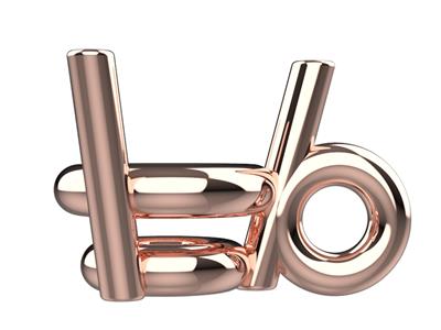 Lunetta 3d, 4 Griffe Doppie Con Castone Per Pietra Rotonda Da 5,6 Mm, Con Asola, Oro Rosso 18 Carati. Rifarticolo 10410 - Immagine Standard - 2