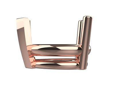 Castone 3d, 3 Griffe Doppie Per Pietra Pera 8 X 6 Mm, Oro Rosso 18 Carati. Rif. 10350 - Immagine Standard - 2