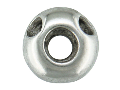 Asola Passante Tonda 9 Mm, Oro Bianco 18 Ct Pd 10. Ref. 7255