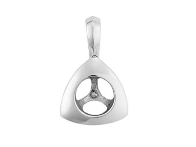 Ciondolo Per Perla Da 8 A 9 Mm, Orobianco 18 Carati Rodiato. Rif. Pe2 04 - Immagine Standard - 2