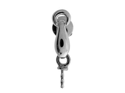 Sistema Di Orecchini Per Perla Da 7a 11 Mm, Alpa, Oro Bianco 18 Carat I Rodiato. Rif. 051, Coppia - Immagine Standard - 1