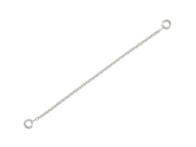 Catena Di Sicurezza Per Bracciale Da 6 Cm, Maglia Rotonda Forat 1,17 Mm, Oro Grigio 18k Rodiato To