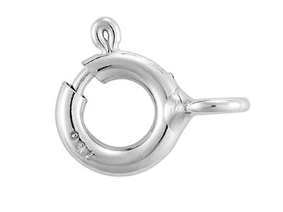 Anello A Molla Standard 5,5 Mm, Orogrigio Rodiato 18k. Rif. 07052 - Immagine Standard - 1
