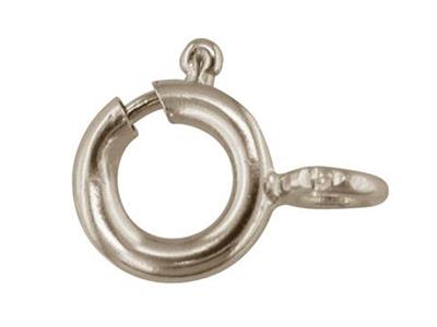 Anello A Molla Standard 5,5 Mm, Orogrigio Rodiato 18k. Rif. 07052 - Immagine Standard - 2