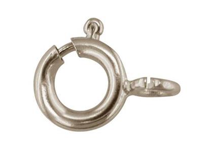 Anello A Molla Standard 6 Mm, Oro Bianco 18k Rodiato. Rif. 07052 - Immagine Standard - 1