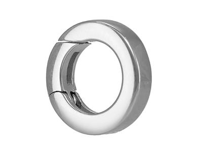 Chiusura Invisibile 9,90 Mm, Tubo Piatto, Oro Grigio 18k Rodiato - Immagine Standard - 2