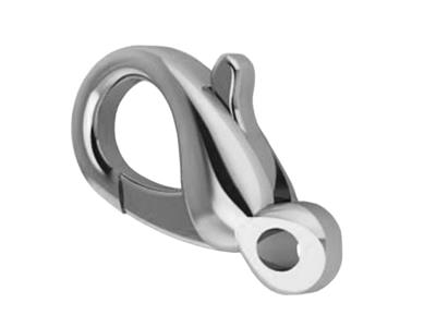 Moschettone Barocco Fuso 13 Mm, Orobianco 18kt Pd 13. Rif. 37033 - Immagine Standard - 2