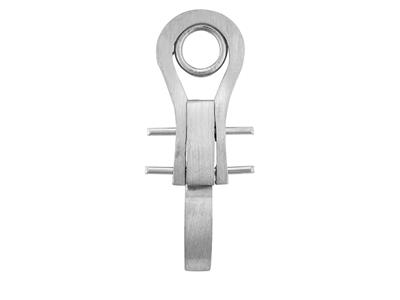 Sistema A Clip Per Orecchio 16 Mm, Oro Bianco 18 Carati Pd 6. Ref 7329-ter, La Coppia - Immagine Standard - 2