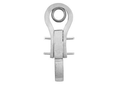 Sistema Per Orecchini A Clip 18 Mm,oro Bianco 18 Carati Pd 6. Rif. 73 04-bis, Paio - Immagine Standard - 2