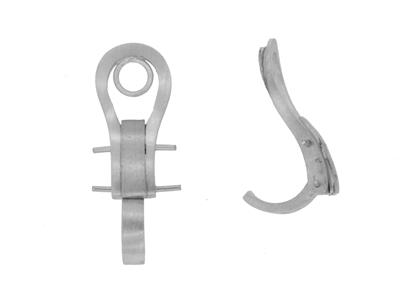 Sistema Per Orecchini A Clip 20 Mm,oro Bianco 18 Carati Pd 6. Rif. 73 04-ter, Coppia