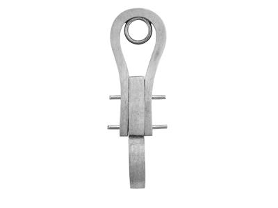 Sistema A Clip Per Orecchio 22 Mm, Oro Bianco 18 Carati Pd 6. Rif. 7335-bis, La Coppia - Immagine Standard - 2