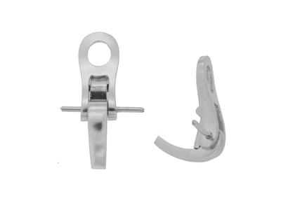 Sistema Di Orecchie A Clip 12 Mm, Oro Bianco 18 Carati Pd 6. Ref 7349-bis, La Coppia - Immagine Standard - 1