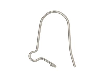 Gancio A Filo 15,30 Mm, Oro Bianco 18 Carati Rodiato, Ciascuno