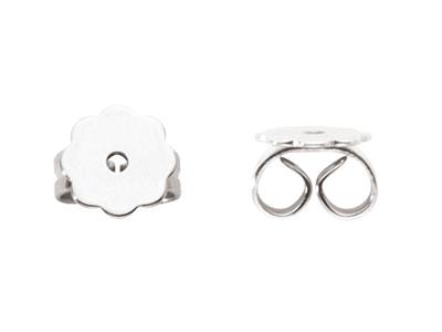 Chiusura A Farfalla Con Placca A Forma Di Fiore, Oro Bianco 18 Kt Pd 10. Ref. Aa101. 07412, Pezzo - Immagine Standard - 3