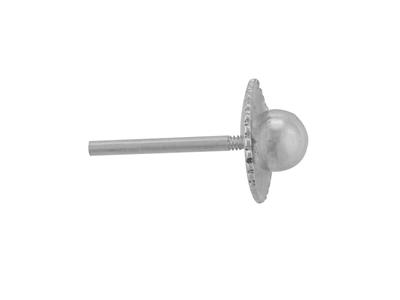 Froufrou Con Stelo 1 X 12 Mm, Froufrou 6 Mm, Oro Grigio 18 Kt Pd 13. Ref. 07409-3, Ciascuno