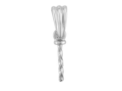 Cerniera Mobile Per Perla Da 6 A 12mm, Oro Grigio 18 Carati Rodiato. Rif. Be117 - Immagine Standard - 2