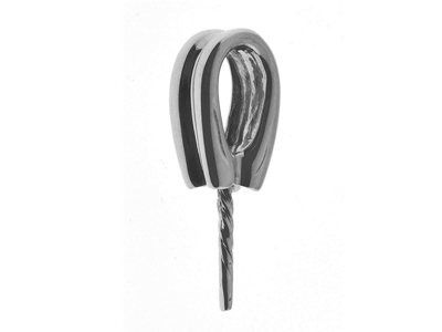 Portaperle Per Perla Da 8 A 9 Mm, Oro Grigio Rodiato 18k. Rif. Be146