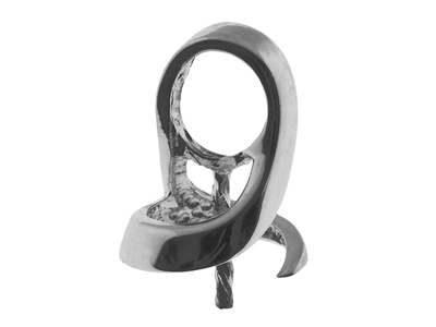 Cerniera Alleggerita Per Perla Da 8a 9 Mm, Oro Grigio 18 Carati Rodia To. Rif. Be223