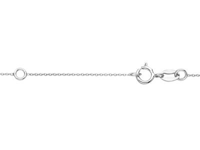 Collana Maglia Forzata, Con Asta Disupporto Per Perla E Castone Per P Ietra Da 0,01 Ct, 41+3 Cm, Oro Grig - Immagine Standard - 4