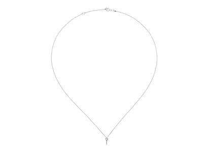 Collana A Maglia Forzata, Con Supporto Aste Per Perla E Incastonatura Per Pietra Da 0,03 Ct, 45 Cm, Oro B