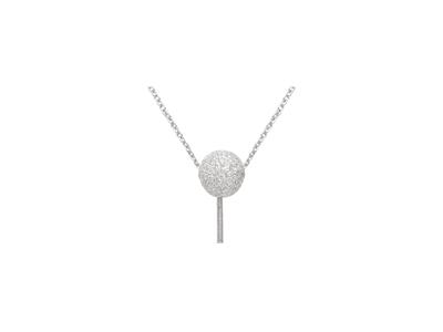 Collana Maglia Forzata, Con Pallinalaser 5 MM Per Perla, 42+3 Cm, Oro Bianco 18 Kt - Immagine Standard - 2