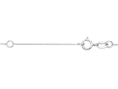 Collana Maglia Forzata, Con Pallinalaser 5 MM Per Perla, 42+3 Cm, Oro Bianco 18 Kt - Immagine Standard - 4
