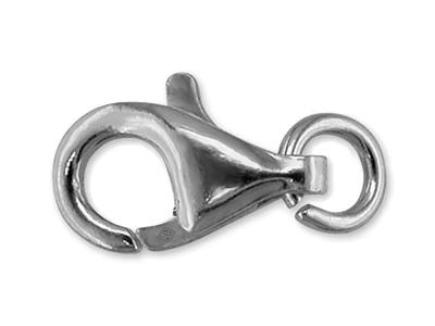 Chiusura Menotte Bombato Stampata Con Anello Libero Da 13 Mm, Oro Bianco 18 Carati Rodiato. Rif. 17034 4 - Immagine Standard - 1