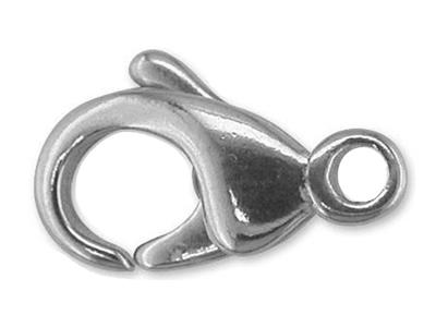 Chiusura A Menotte Bombata Stampatacon Anello Integrato 9 Mm, Oro Bia Nco 18 Carati Rodiato. Rif. 17195