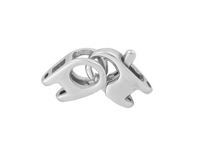 Doppio Fermaglio A Manette 21 X 7 Mm, Oro Grigio 18 Carati. Rif. 17168mm - Immagine Standard - 2