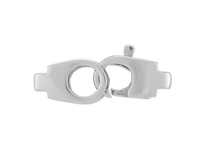 Doppia Chiusura Per Manette 22 X 7 Mm, Oro Bianco 18 Carati. Rif. 17168 Bis MM - Immagine Standard - 1