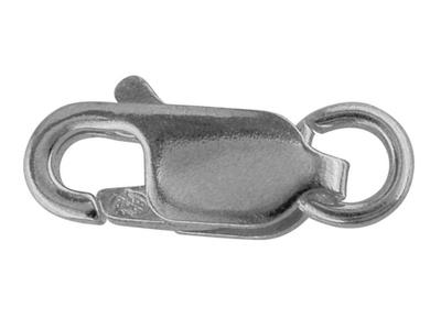 Chiusura A Menotte Piatte Con Anello Libero 8 Mm, Oro Bianco 18 Kt Pd 6 Rodiato.ref. 17059 - Immagine Standard - 1