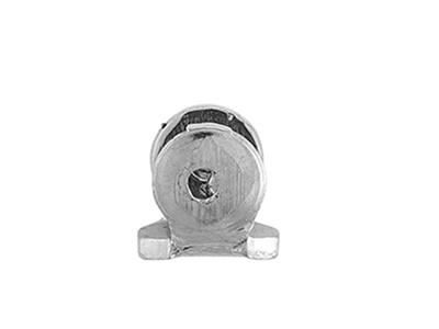 Sistema Di Cerniera Perno 3,7 Mm, Oro Grigio 18k. Rif. 07219-7