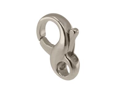Chiusura A Forma Di Otto Per Manette 9,80 Mm, Oro Grigio 18k Pd. Rif. 17067 - Immagine Standard - 2