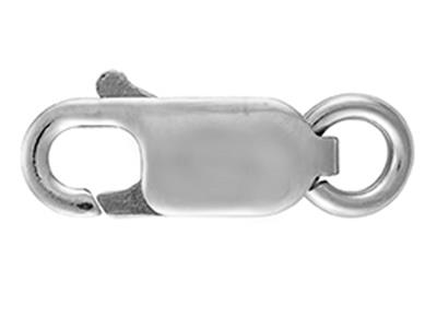 Chiusura A Menotte Piatta Con Anello Libero 12 Mm, Oro Bianco 18 Carati. Rif. 17061 - Immagine Standard - 1