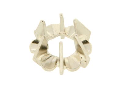 Specchio Kitten 6 Griffe Per Pietra Rotonda 3,5 Mm, Oro Bianco 18 Carati Pd 12,5. Rif. 01232 - Immagine Standard - 2