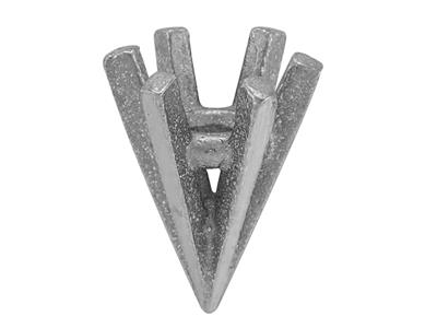 Castone A 6 Griffe Per Pietra Rotonda Da 6,50 MM 1,25  Ct , Oro Bianco18 Carati Pd12,5. Rif. 01448 - Immagine Standard - 1