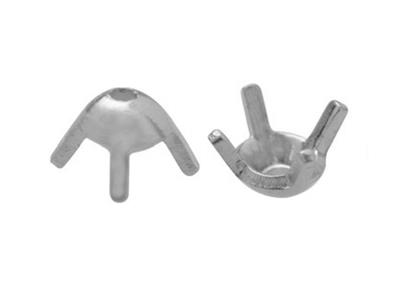 Castone A 4 Griffe Per Pietra Tondada 2,1 Mm, Oro Bianco 18 Carati Pd 12,5. Rif. 01410 - Immagine Standard - 3