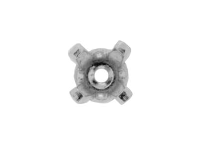 Castone A 4 Griffe Per Pietra Tondada 2,6 Mm, Oro Bianco 18 Carati Pd 12,5. Rif. 01292 - Immagine Standard - 2