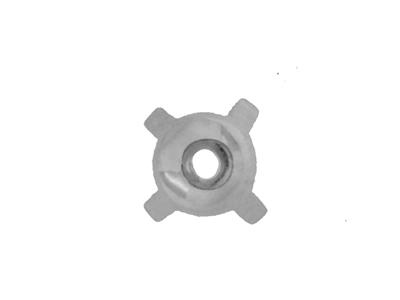 Castone A 4 Griffe Per Pietra Tondada 2,6 Mm, Oro Bianco 18 Carati Pd 12,5. Rif. 01292 - Immagine Standard - 3