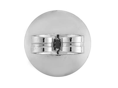 Chiusura A Farfalla Bombata 6 Mm, Oro Grigio 18 Carati Palladiato Al 10%. Rif. 07406-6, Al Pezzo. - Immagine Standard - 3