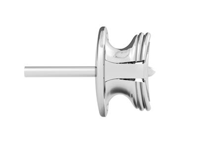 Sistema Auricolare Evm, 8 Mm, Oro Bianco 18 Carati Pd 13. Rif. 07482, Pezzo - Immagine Standard - 2